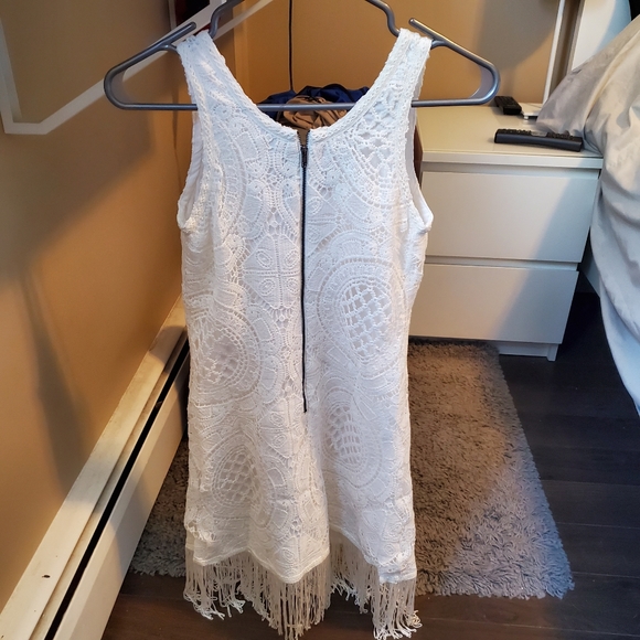 Crochet Detail w/Fringe Dress - Picture 2 of 3